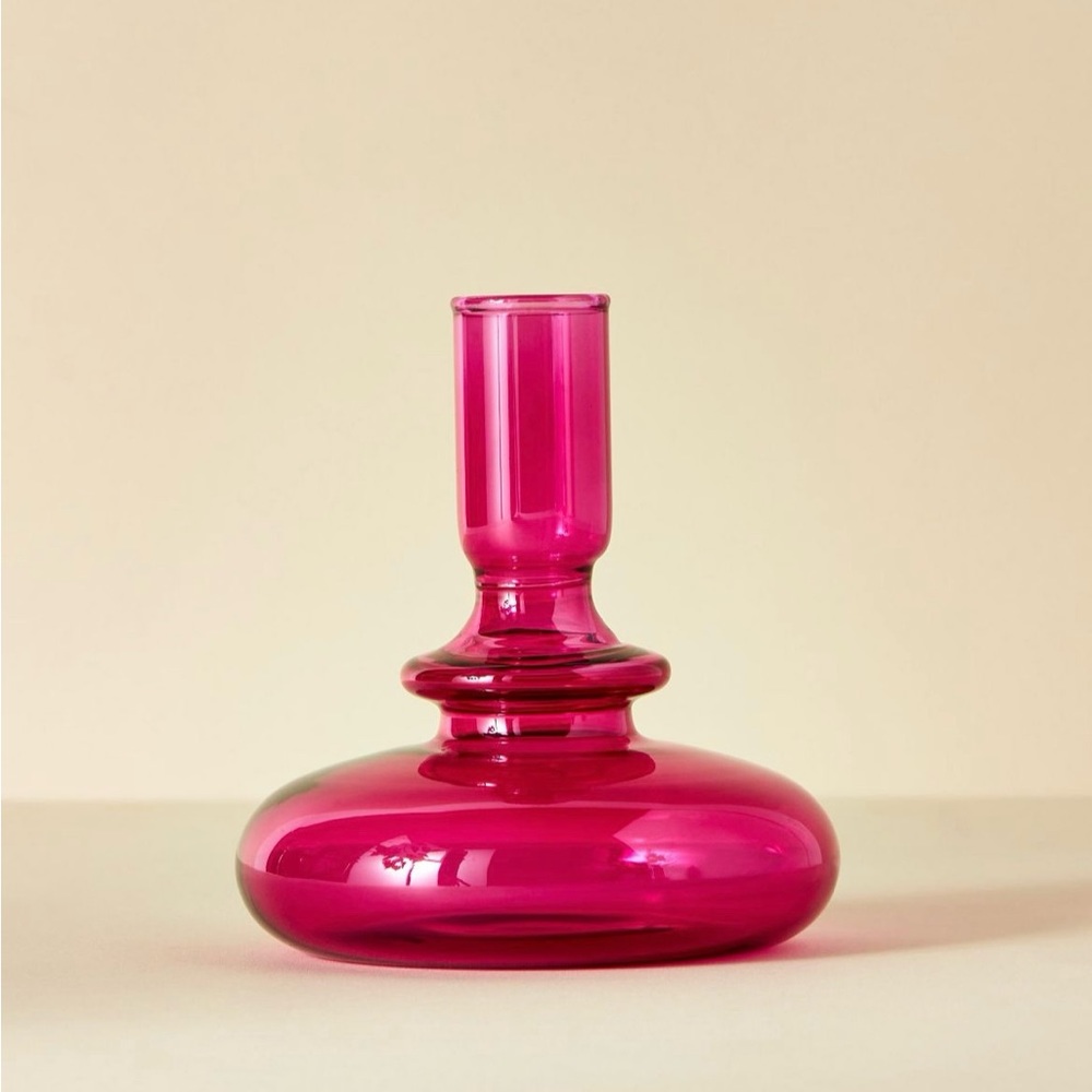 COPY - NWT Anthropologie Delaney Candlestick Hot Pink. Candle holder/Bud vase